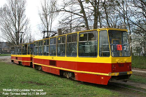 Sk�ad 2x 805Na #1834+1835 [1], 11.04.2007r., Kra�c�wka - Radiostacja. Foto: Tomasz G�az (c)