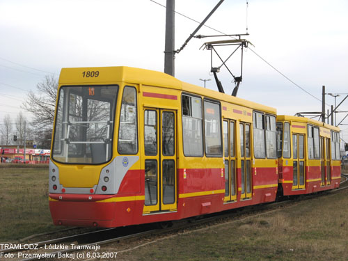 Sk�ad 805Na #1808''+1809'' [10] 6.03.2007r., Kra�c�wka - ul. Rokici�ska/ August�w. Foto: Przemys�aw Bakaj (c)