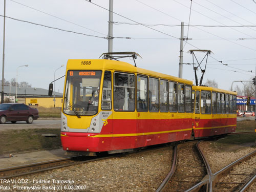 Sk�ad 805Na #1808''+1809'' [10] 6.03.2007r., Kra�c�wka - ul. Rokici�ska/ August�w. Foto: Przemys�aw Bakaj (c)