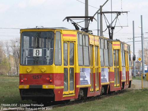 Sk�ad 2x 805Na #1251+1257 [8], 11.04.2007r., ul. Rokici�ska/ August�w. Foto: Przemys�aw Bakaj (c)