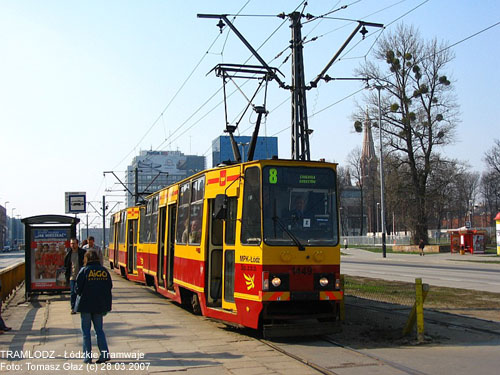 Sk�ad 2x805Na #1449+1448 [8], 28.03.2007r., Al. Pi�sudskiego/ ul. Kili�skiego. Foto: Tomasz G�az (c)
