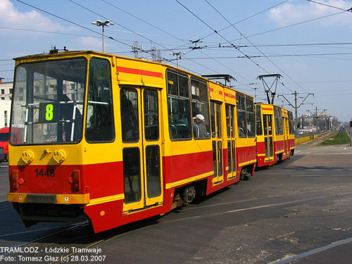 Sk�ad 2x805Na #1449+1448 [8], 28.03.2007r., Al. Pi�sudskiego/ ul. Kili�skiego. Foto: Tomasz G�az (c)