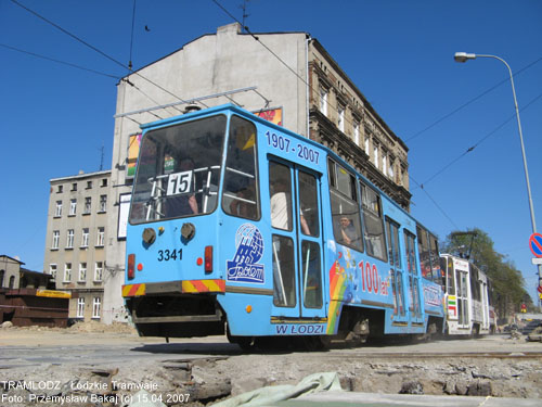 Sk�ad 2x 805Na #3340+3341 [15], 15.04.2007r., ul. Pomorska/ Kili�skiego. Foto: Przemys�aw Bakaj (c)