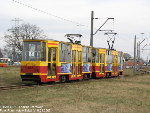 Sk�ad 2x 805Na #1251+1257 [8], 6.03.2007r., Kra�c�wka - ul. Rokici�ska/ August�w. Foto: Przemys�aw Bakaj (c)