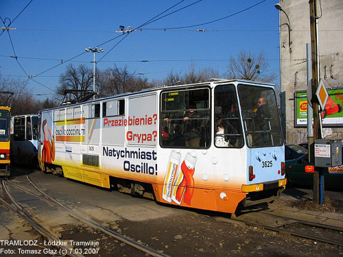 Sk�ad 2x 805Na #3624+3625 [11], 7.03.2007r., ul. Zachodnia/ Ogrodowa. Foto: Tomasz G�az (c)