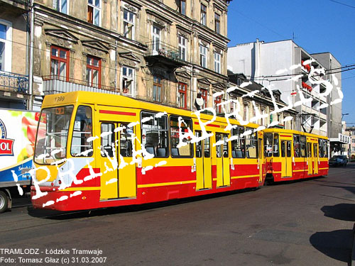 Sk�ad 2x 805Na #1398''+1399'' [7], 31.03.2007r., ul. Legion�w / Zachodnia. Foto: Tomasz G�az (c)