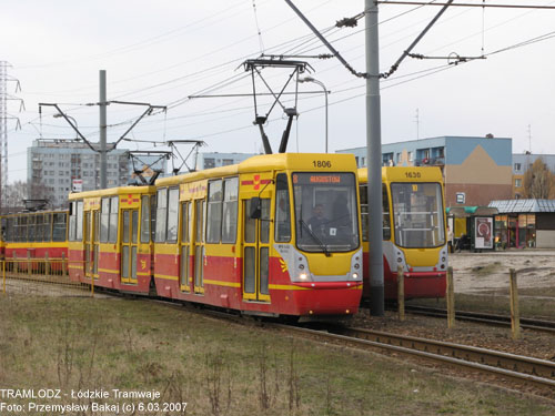Sk�ad 805Na #1806''+1807'' [10] 6.03.2007r., Kra�c�wka - ul. Rokici�ska/ August�w. Foto: Przemys�aw Bakaj (c)