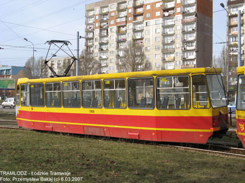 Sk�ad 805Na #1806''+1807'' [10] 6.03.2007r., Kra�c�wka - ul. Rokici�ska/ August�w. Foto: Przemys�aw Bakaj (c)