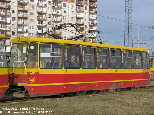 Sk�ad 805Na #1806''+1807'' [10] 6.03.2007r., Kra�c�wka - ul. Rokici�ska/ August�w. Foto: Przemys�aw Bakaj (c)