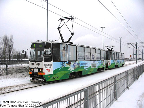Sk�ad 2x 805Na #2408+2409 [2], 25.01.2007r., ul. Aleksandrowska. Foto: Tomasz G�az (c)
