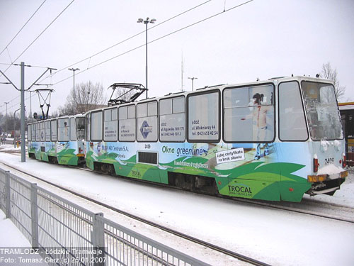 Sk�ad 2x 805Na #2408+2409 [2], 25.01.2007r., ul. Aleksandrowska. Foto: Tomasz G�az (c)