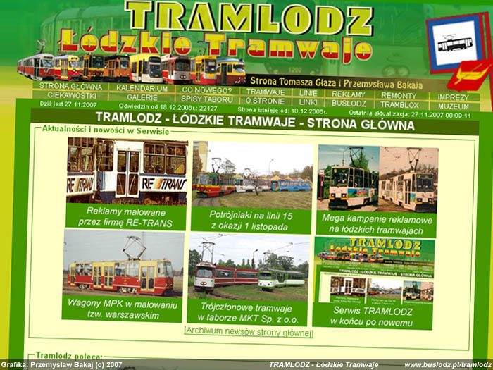 Szata graficzna nowej wersji serwisu BUSLODZ. Grafika: Przemys�aw Bakaj (c)