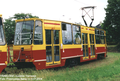 Sk�ad 2 x Konstal 805Na #2384+2385 [4], w dniu 9.07.2004r. Kra�c�wka Chojny. Foto: Przemys�aw Bakaj (c)