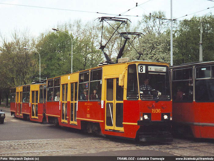 Sk�ad 2x 805NS #1936+1937 [8], ?r., ul. Nowomiejska/ Ogrodowa. Foto: Wojciech D�bski (c)