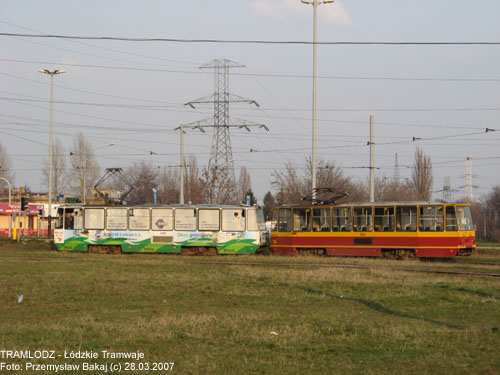 Sk�ad 2x 805Na #2409+2285 [3], 28.03.2007r., Kra�c�wka - ul. Rokici�ska / August�w. Foto: Przemys�aw Bakaj (c)