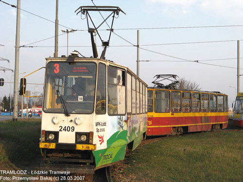 Sk�ad 2x 805Na #2409+2285 [3], 28.03.2007r., Kra�c�wka - ul. Rokici�ska / August�w. Foto: Przemys�aw Bakaj (c)