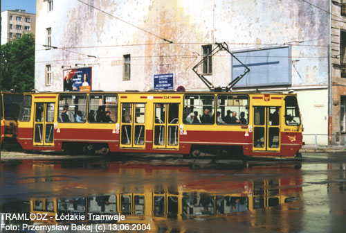 Sk�ad 2 x Konstal 805Na #3341+3328 [11], w dniu 13.06.2004r., Al. Ko�ciuszki/ ul. �wirki. Foto: Przemys�aw Bakaj (c)