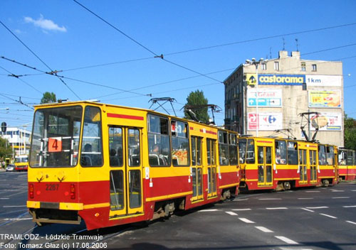 Sk�ad 2 x Konstal 805Na #2286+2287 [14], 17.08.2006r. Al. Pi�sudskiego/ Rydza-�mig�ego. Foto: Tomasz G�az (c)