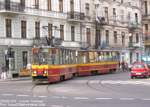 Sk�ad 2 x Konstal 805Na #2286+2287 [5], 28.08.2006r. ul. . Foto: Tomasz G�az (c)