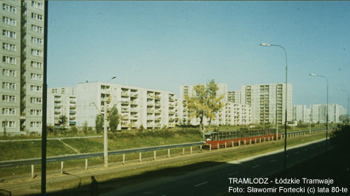 Sk�ad 3 x Konstal 805Na [10], w latach 80-tych. Al. Wyszy�skiego. Foto: S�awomir Fortecki (c)