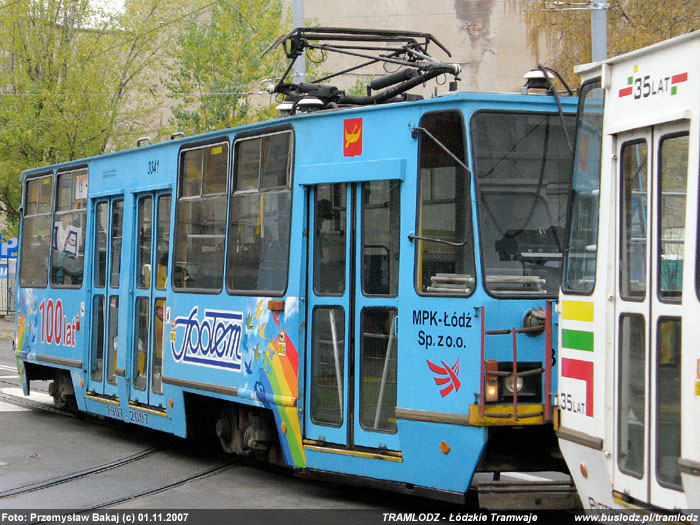 Sk�ad 3 x Konstal 805Na #3323+3340+3341 [15], w dniu 1.11.2007r., ul. Pomorska/ Kili�skiego. Foto: Przemys�aw Bakaj (c)