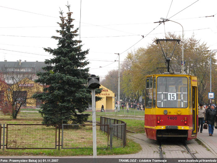 Sk�ad 3 x Konstal 805Na #1256+1344+1400 [15], w dniu 1.11.2007r. Kra�c�wka, Kurczaki. Foto: Przemys�aw Bakaj (c)