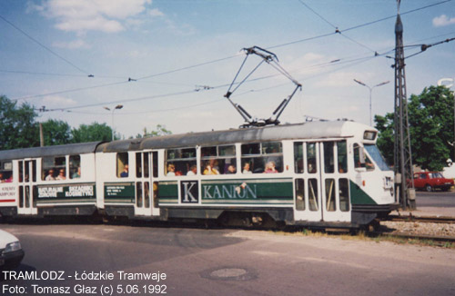 Konstal 102NaW #3883 [41], w dniu 5.06.1992r. Plac Niepodleg�o�ci/ ul. Pabianicka. Foto: Tomasz G�az (c)