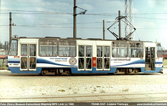 Sk�ad 2x 805Na #1614+1615 [-], 1988r. Zajezdnia, ul. Telefoniczna. Foto: Zbiory Muzeum Komunikacji Miejskiej MPK ��d� (c)