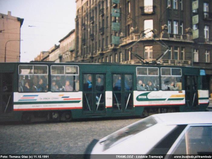 Sk�ad 2x 805Na #1704+1705 [?], 11.10.1991r., ul. Narutowicza/ Kili�skiego. Foto: Tomasz G�az (c)