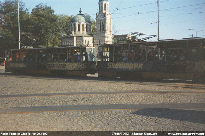 Sk�ad 2x 805Na #1724+1725 [?], 10.09.1992r., ul. Narutowicza/ Kili�skiego. Foto: Tomasz G�az (c)