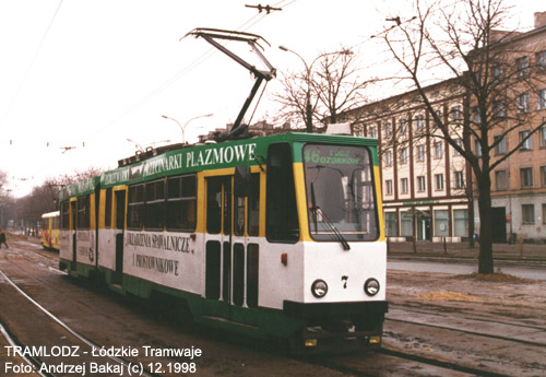 Konstal 803N #7 [46], 12.1998r., Kra�c�wka: ul. P�nocna. Foto: Andrzej Bakaj (c)