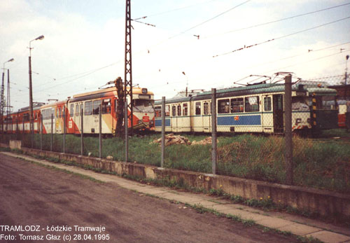GT6 #4043 [-] 28.04.1995r., teren zajezdni na Brusie. Foto: Tomasz G�az (c)
